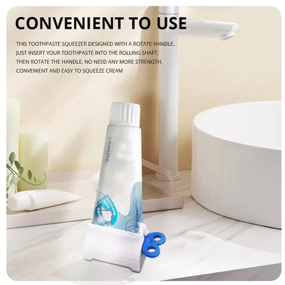 Rolling Tube Toothpaste Squeezer Toothpaste Seat Holder Stand Rotate Toothpaste Dispenser for Bathroom