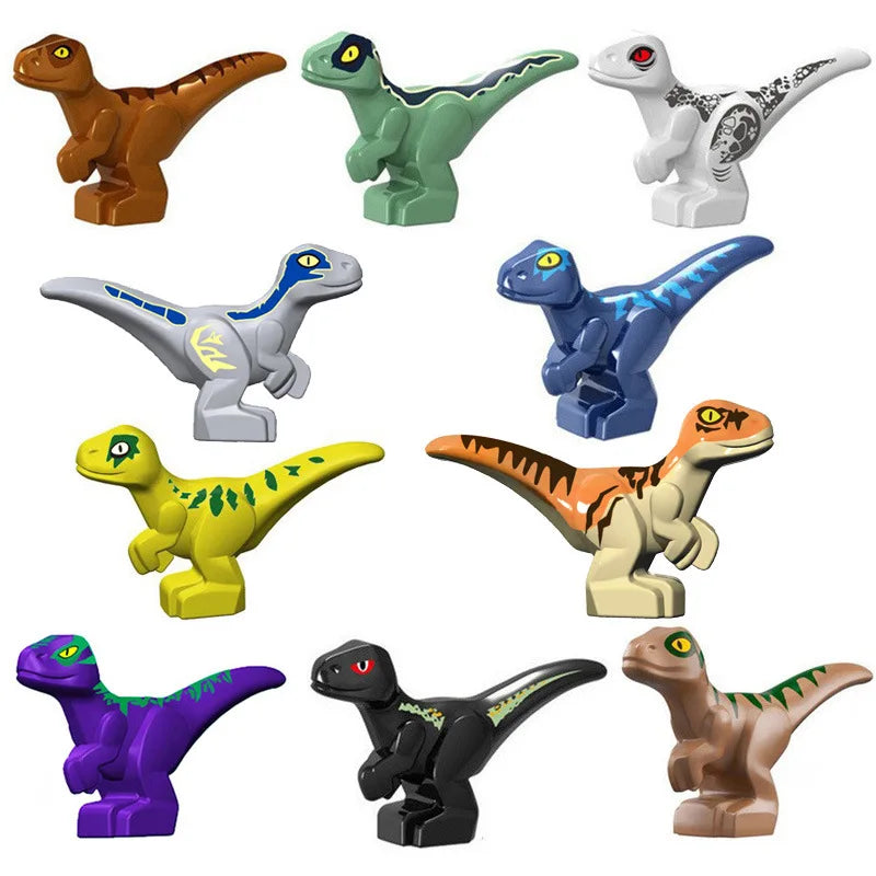 Dinosaur World Chase Tyrannosaurus Rex Spinosaurus StegosaurusColor Baby Building Blocks Accessories Toys for children gift