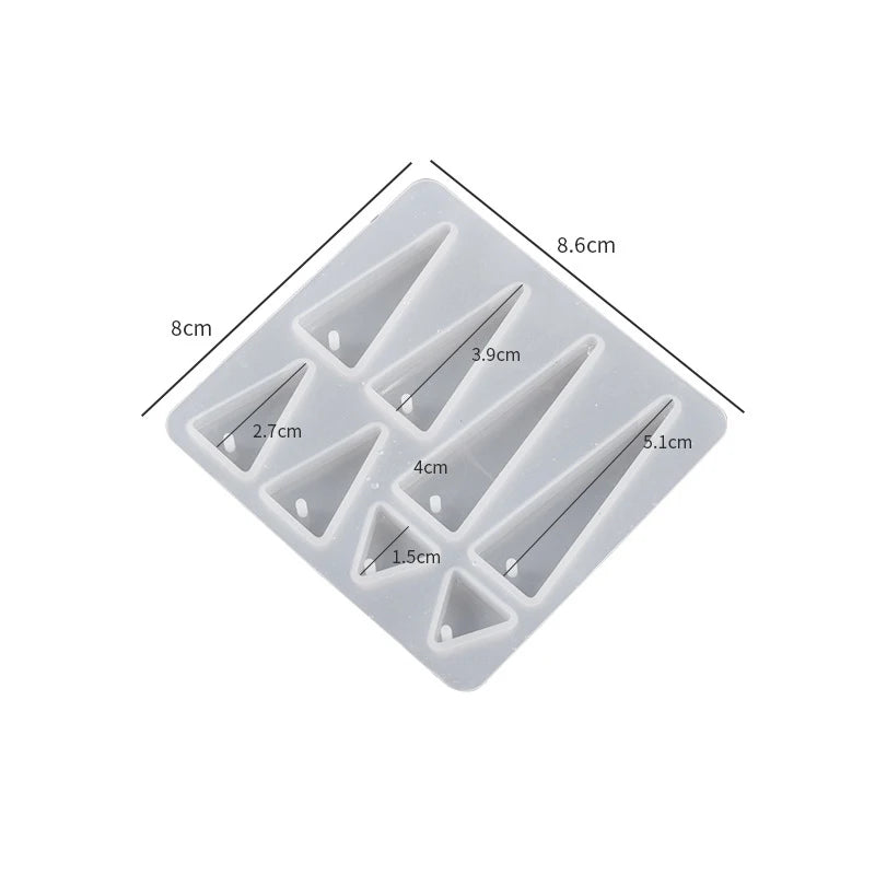 Geometric Earring Pendant Silicone Mold Round Epoxy Resin Mould For DIY Ornaments Keychain Necklace Charms Epoxy Resin Crafts