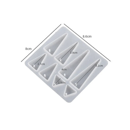 Geometric Earring Pendant Silicone Mold Round Epoxy Resin Mould For DIY Ornaments Keychain Necklace Charms Epoxy Resin Crafts