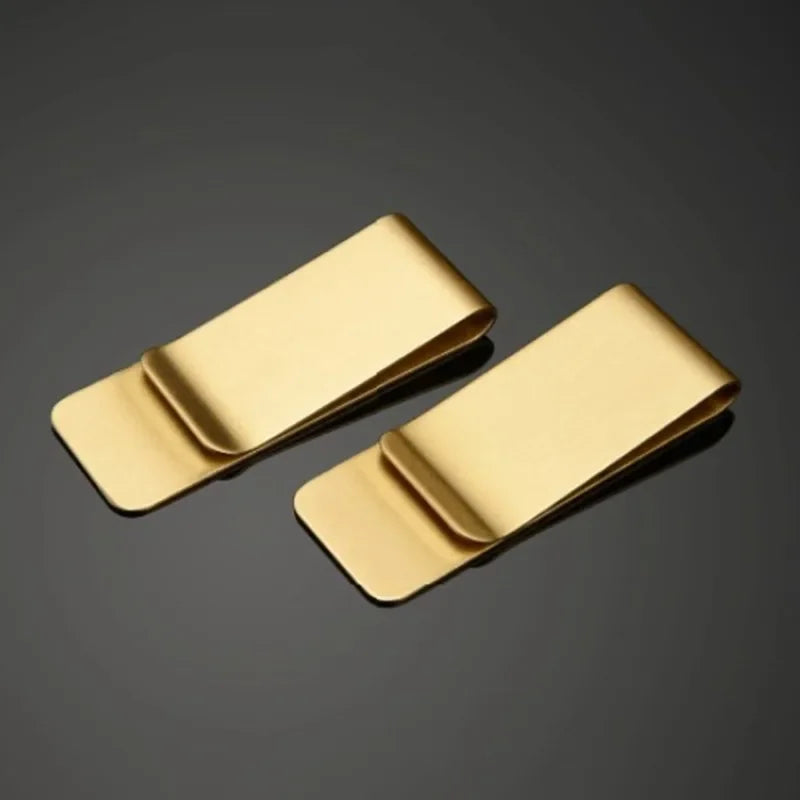 Schlanke Geldklammer aus Edelstahl für Herren, Geldscheinklammer für Bargeld, Ausweis, Kreditkarte, Geschäft, Dollarhalter, Metall, Geldscheinklemme 