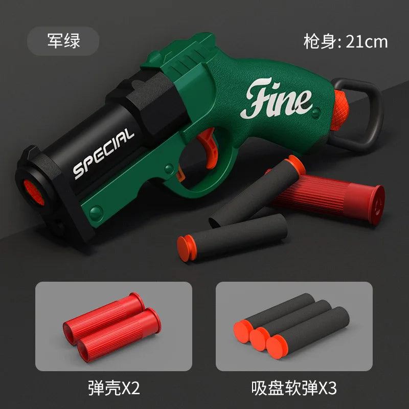 Mini S686 Shell Throwing Soft Bullet Launcher Toy Gun Airsoft Foam Bullet Blaster CS Outdoor Weapon Children Pistol