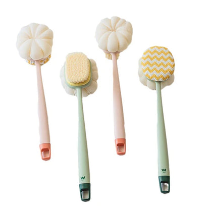 Rub Bath Brush Long Handle Rub Towel Rub Back Artifact Double-Sided Rub Soft Hair Bath Brush Detachable Bath Power