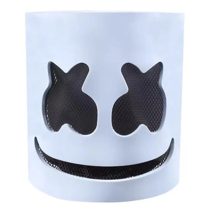 Halloween LED DJ Mask Lifelike Marshmello Mask Breathable Helmet Mask Durable Carnival Festival Halloween Party Props Cosplay