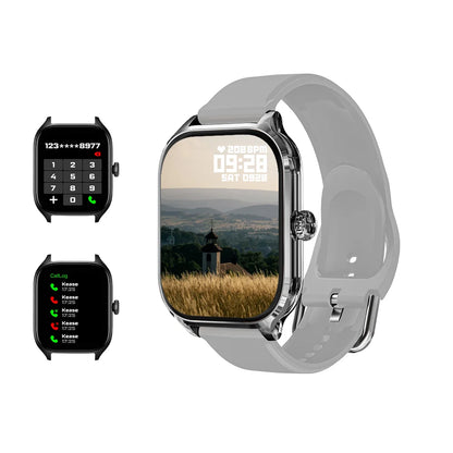 KESHUYOU H9 2025 Smart Watch 2.01-inch HD Display Receive Make Calls Message Preview Sport Mode Weather Forecast Smart Watch