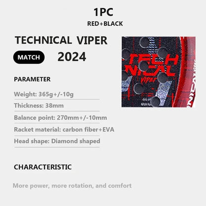 Professional Padel Tennis Racket Carbon Fibre Composite Diamond Shaped EVA Laminated Foam HPS Fengdong 3D SPIN Sports Racquet