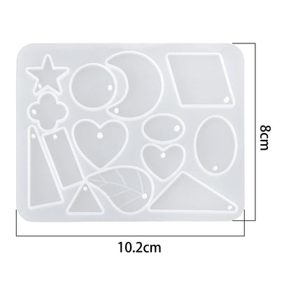 Geometric Earring Pendant Silicone Mold Round Epoxy Resin Mould For DIY Ornaments Keychain Necklace Charms Epoxy Resin Crafts