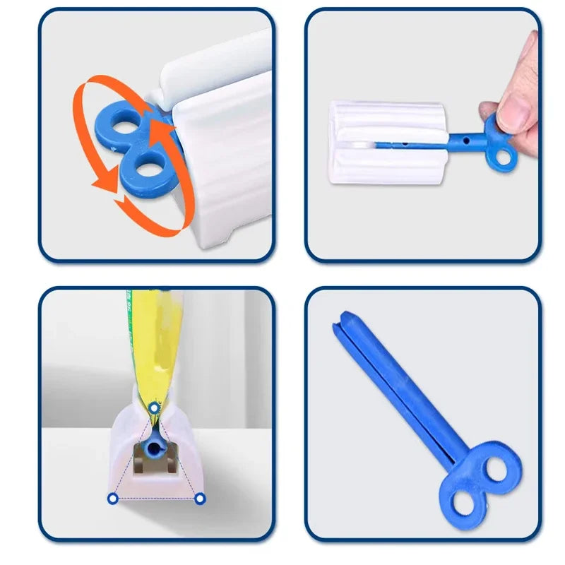 Rolling Tube Toothpaste Squeezer Toothpaste Seat Holder Stand Rotate Toothpaste Dispenser for Bathroom