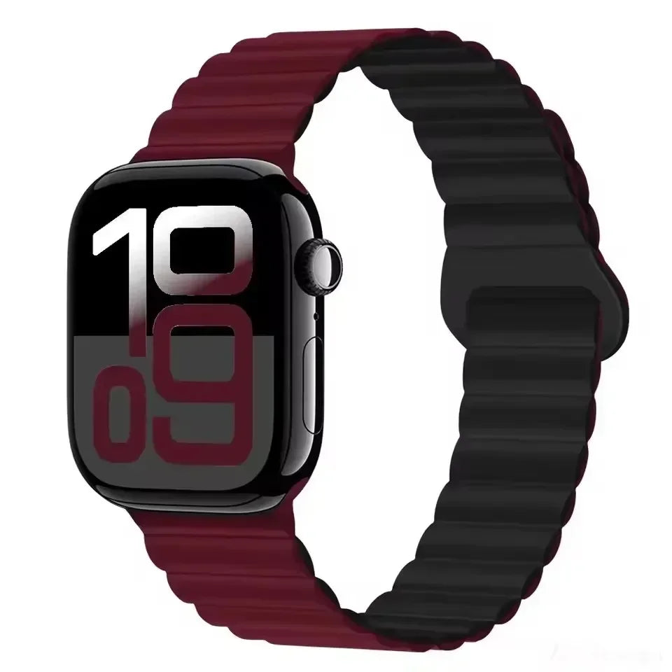 Magnetic Strap For Apple Watch Bands 46mm 42mm 49mm 45mm 44mm 41mm Silicone Sport Bracelet iWatch Series ultra 10 9 8 7 6 5 SE