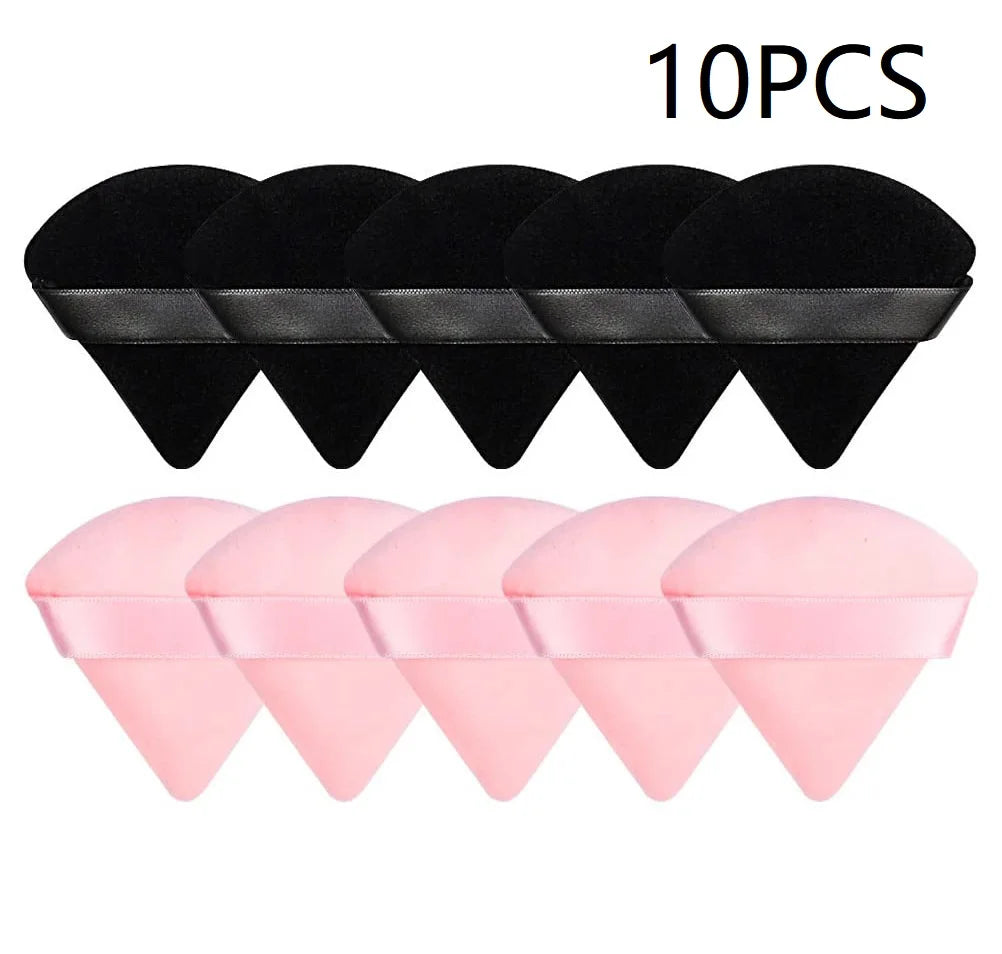 10PCS Puff Triangle Makeup Beauty Sponge Puff Triangle for Powder Makeup Blender Finger Puff Make Up Accessories Cosmetics PF03