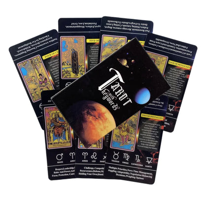 Tarot Cards For Beginners With Meaning On Them, 78pcs-Cards Pocket Size Tarot Learning Deck, Fortune Telling Game