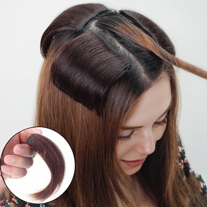 Synthetic 10/20/30cm Short Straight Hair Pieces Invisible Clip in Hair Top Side Cover Hair Accessories for Women