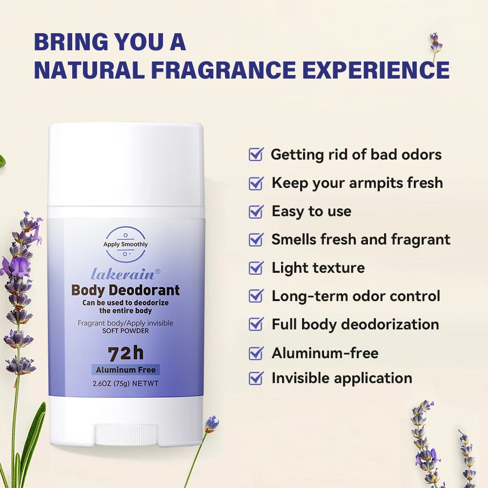 Long-term Fresh Fragrance Whole Body Deodorant Body Balm Deodorant For Men &Women To Remove Body Odor, 72 Hours Of Odor Control