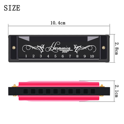 IRIN C10 Pro Harmonica Education System C Key Harmonica Woodwind Instrument Suitable for Beginners Teaching Playing Gift