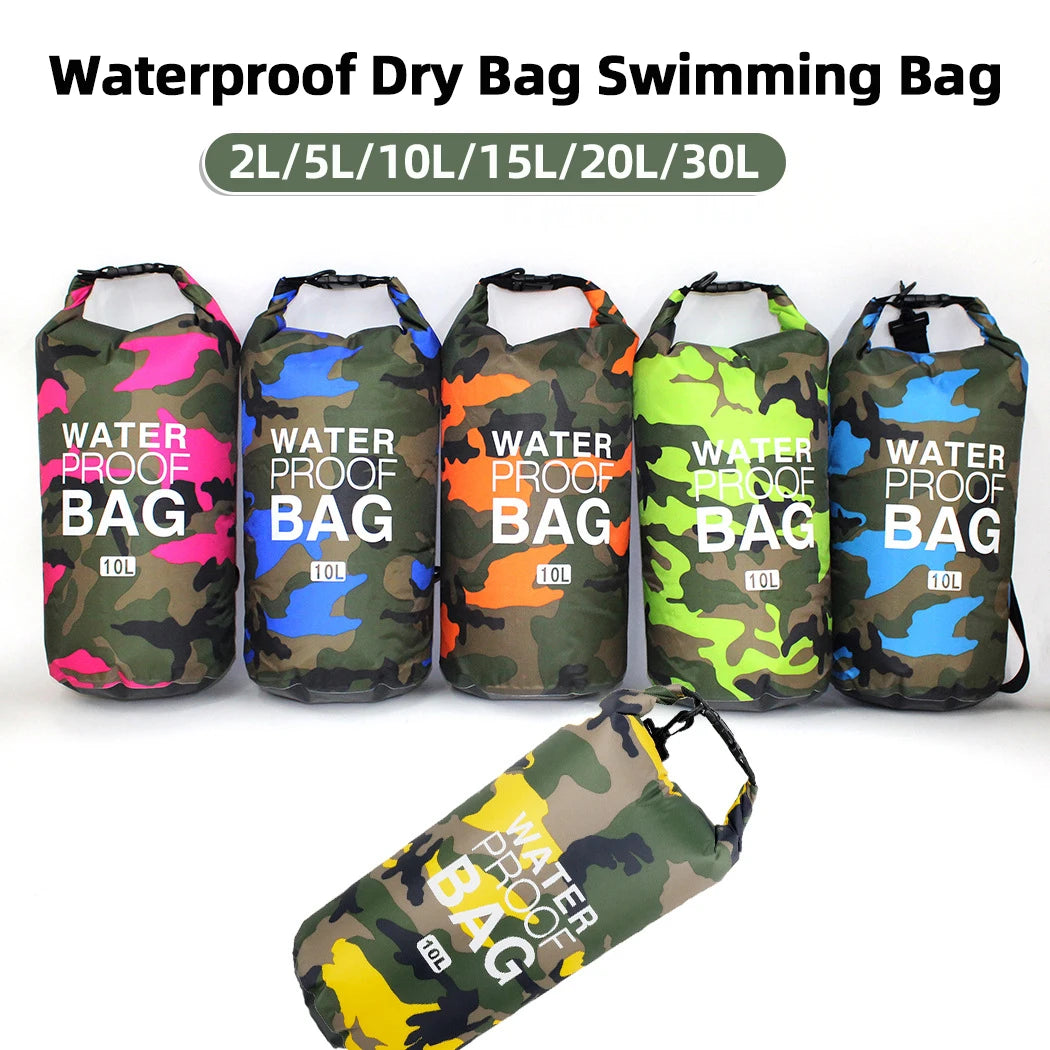 Dry Bag Waterproof for Women Men,2/5/10/15/20/30L Outdoor Sports Bag for Swimming Boating Kayaking Rafting River Trekking
