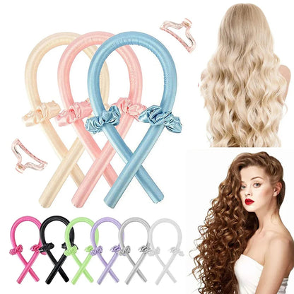 Lazy Heatless Curling Rod mit Clip Eva Sponge Foam Sleeping Soft Wave Curling Iron Dickdarm Scroller Styling Tools