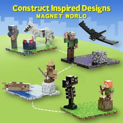 Magnetic Building Blocks Toys Gifts Magnetic Baseplate Role Children Magnet Brick Set Age 6+ DIY Strong Magnet Base Plate Toy