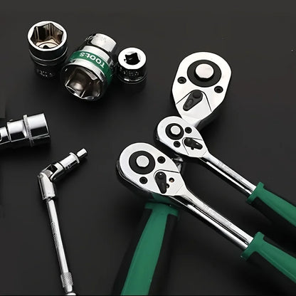 72Drive Socket Set 1/4"-3/8"-1/2", Ratchet Wrench Sockets Compact Sockets for Car Repair Mechanic Tool for Auto Repair