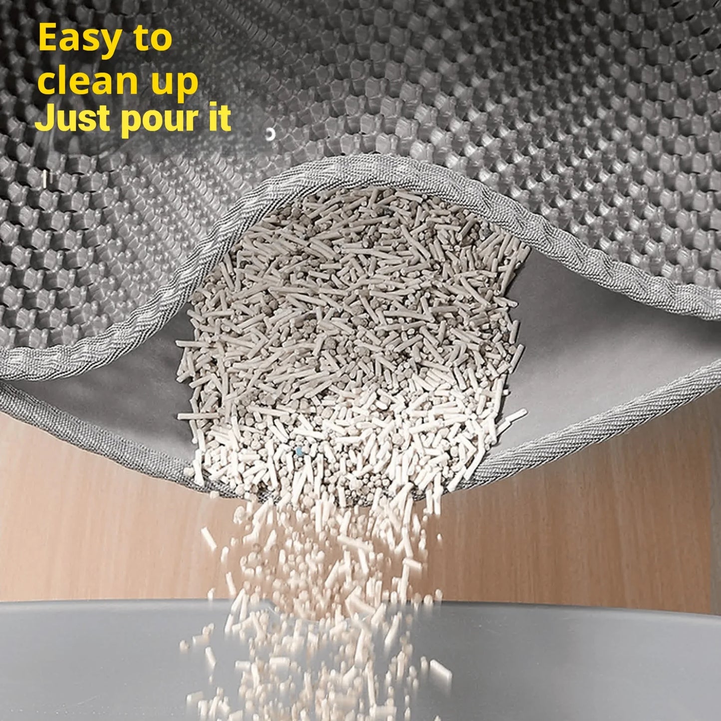 Katzenstreumatte, Anti-Auslauffilter, Anti-Spritzer, Schmutzbecken, Haustier, doppellagige Anti-Urin-Toilettenmatte, leicht zu reinigen und rutschfest 