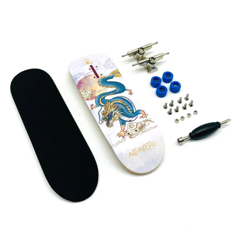 Creative Mini Finger Skateboard Fingerboard Colourful Skatepark Maple Double Rocker Sport Bearings and Palm Slide Board