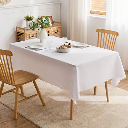white tablecloth home dinner party oversized table cover wedding banquet outdoor party cover hotel decoration tablecloths