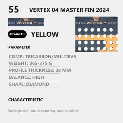 Professional Padel Tennis Racket Carbon Fibre Composite Diamond Shaped EVA Laminated Foam HPS Fengdong 3D SPIN Sports Racquet