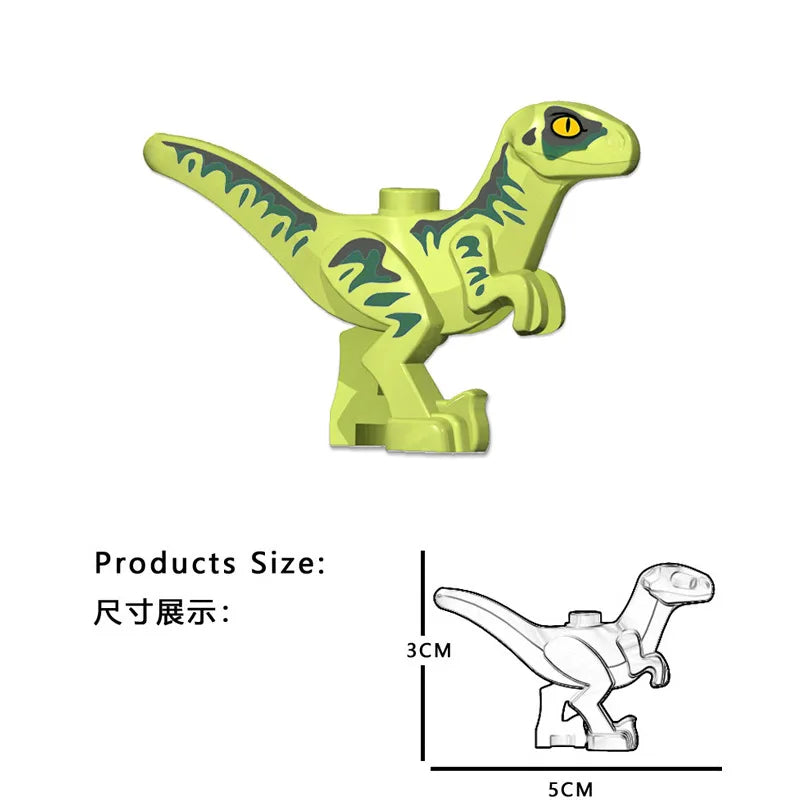 Dinosaur World Chase Tyrannosaurus Rex Spinosaurus StegosaurusColor Baby Building Blocks Accessories Toys for children gift