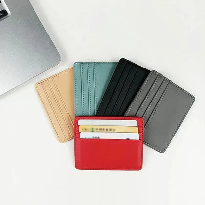 Fashionable men's and women's ultra-thin PU ID card bag credit card holder mini credit card holder