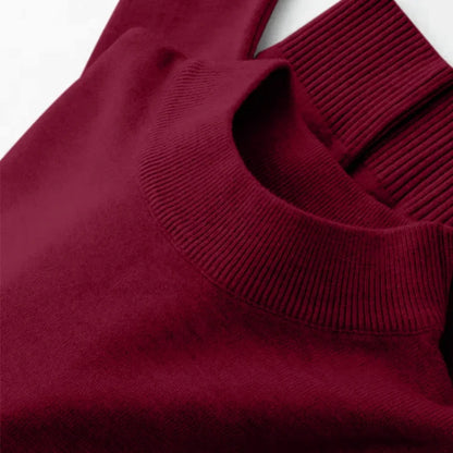 New Sweatwear Men's Half Neck Basic Solid Color Sweaters Round Neck Elastic Pullovers Warm Autumn Knitted Oversized Sweater Men