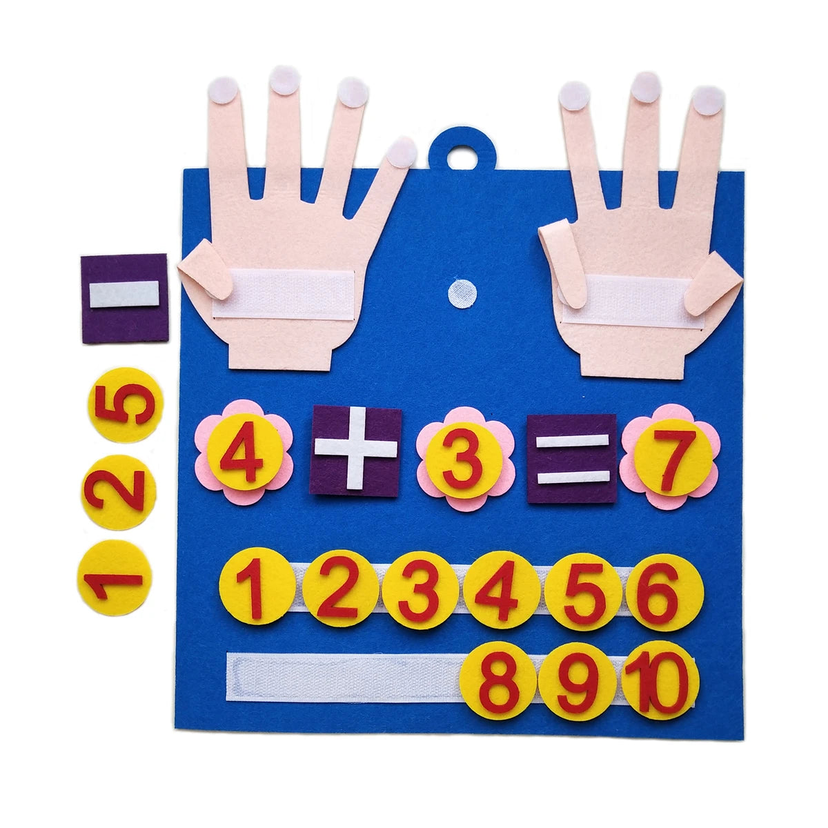 Montessori Kleinkind Mathematik Filz Board Finger Anzahl Lernen Zählen Vorschule Manipulatives Lernen Pädagogisches Spielzeug Reise Spiel 