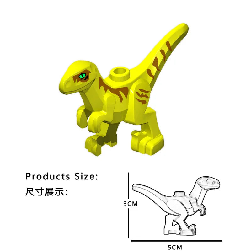 Dinosaur World Chase Tyrannosaurus Rex Spinosaurus StegosaurusColor Baby Building Blocks Accessories Toys for children gift