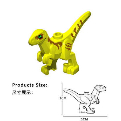 Dinosaur World Chase Tyrannosaurus Rex Spinosaurus StegosaurusColor Baby Building Blocks Accessories Toys for children gift