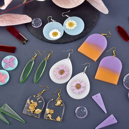 Geometric Earring Pendant Silicone Mold Round Epoxy Resin Mould For DIY Ornaments Keychain Necklace Charms Epoxy Resin Crafts