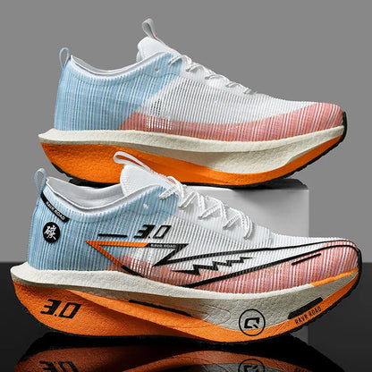 Men's Sports Shoes Full Palm Carbon Plate Running Shoes Men's and Women Marathon Racing Shock-absorbing Athletics Training Shoes