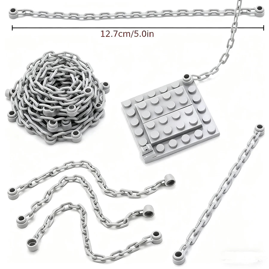 5pcs Chain 1x16 Length Building Block Accessories Moc Model Components Assembly Gifts Diy Creative Toys