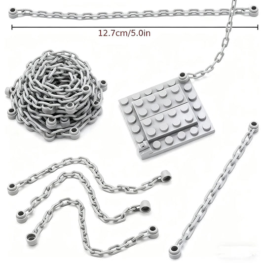 5pcs Chain 1x16 Length Building Block Accessories Moc Model Components Assembly Gifts Diy Creative Toys