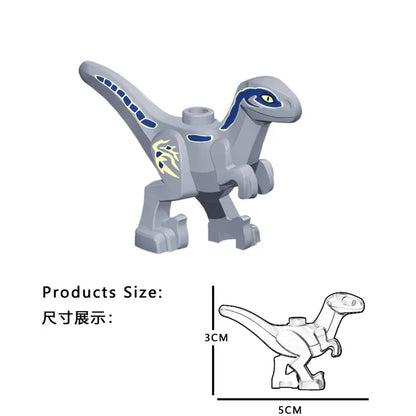 Dinosaur World Chase Tyrannosaurus Rex Spinosaurus StegosaurusColor Baby Building Blocks Accessories Toys for children gift