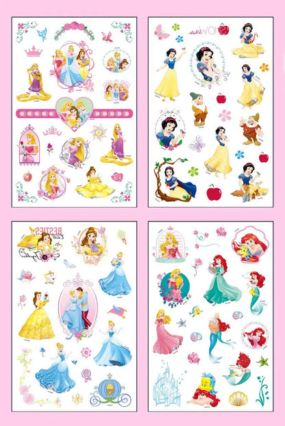 4Pcs/set Disney Avengers Tattoo Stickers Waterproof Original Princess Sofia Sticker Birthday Party Supplies Decoration Gifts