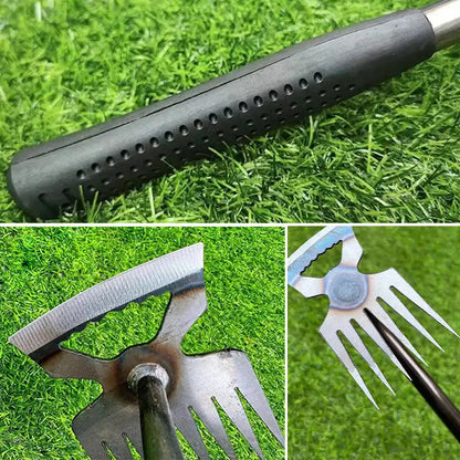 2 In 1 Garden Weeding Tool Manual Weed Grass Rooting Tool Puller Shovel Weeding Removal Hand Gardening Loose Soil Tools
