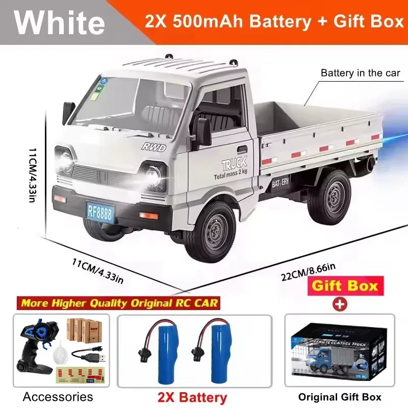 Neues ferngesteuertes Auto KF21 1:16, 2,4 GHz, simuliert Drift- und Kletter-Trucks mit Sprühnebel und LED-Leuchten, Spielzeug für Kinder und Jungen, Geschenk 