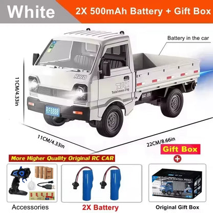 Neues ferngesteuertes Auto KF21 1:16, 2,4 GHz, simuliert Drift- und Kletter-Trucks mit Sprühnebel und LED-Leuchten, Spielzeug für Kinder und Jungen, Geschenk 