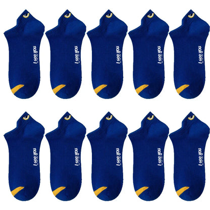 5/10 Pairs Man Short Socks Ankle Boat Socks Breathable Casual Athletic Socks Women Summer Thin Low-Cut Male Socks