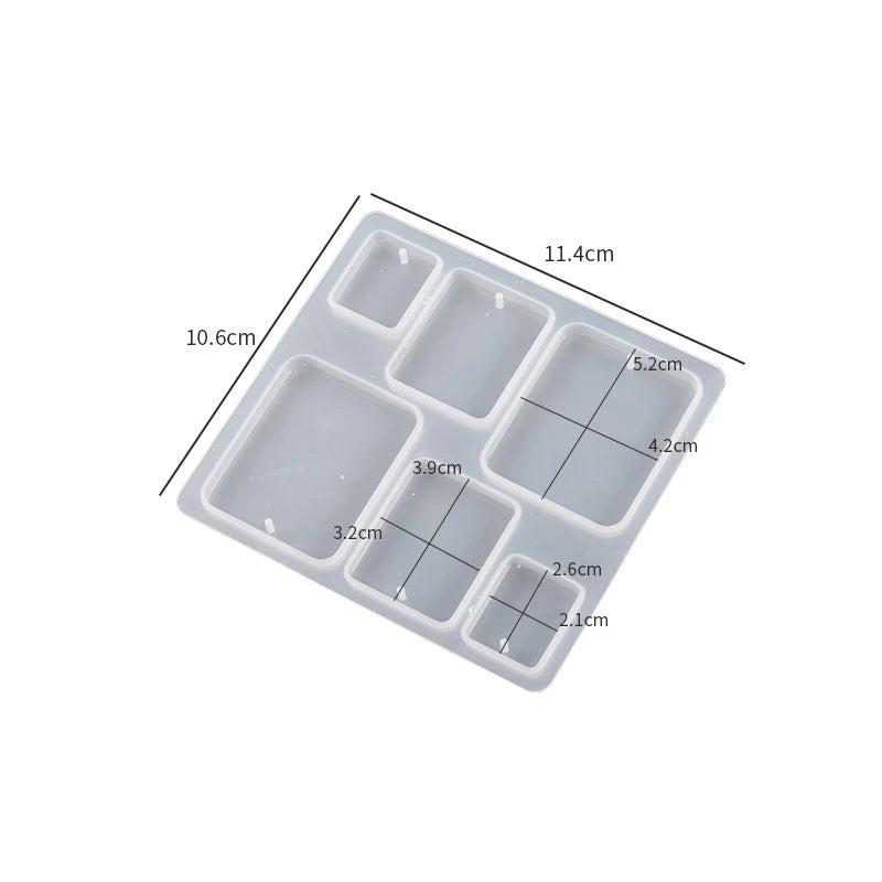 Geometric Earring Pendant Silicone Mold Round Epoxy Resin Mould For DIY Ornaments Keychain Necklace Charms Epoxy Resin Crafts