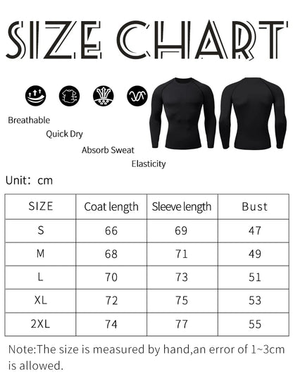 Compression Shirts Men's Rashguard Quick Dry Gym Fitness Shirts Spring Beach Surfing Athletic Sport Running Workout Tops Tees