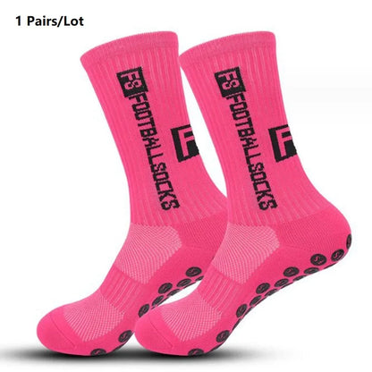 Professional Anti-slip Football Socks Men Women Non-slip Soccer Basketball Tennis Sport Socks Grip Cycling Riding Socks 1 Pair