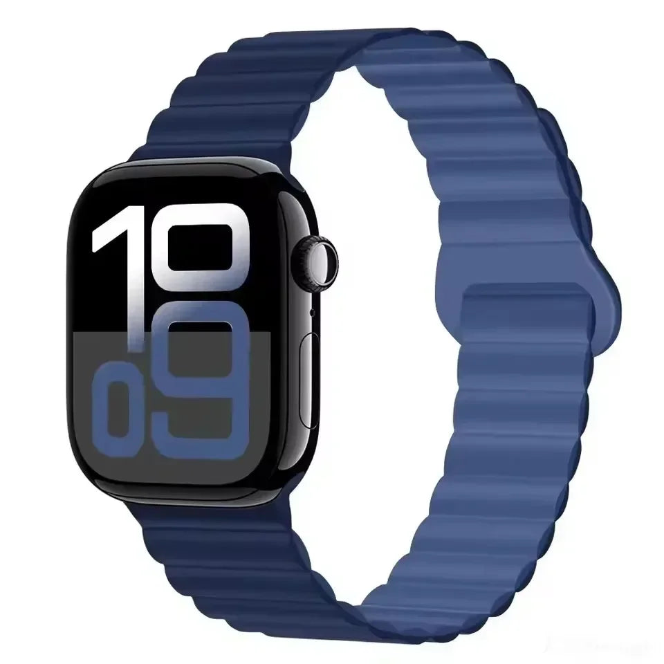 Magnetic Strap For Apple Watch Bands 46mm 42mm 49mm 45mm 44mm 41mm Silicone Sport Bracelet iWatch Series ultra 10 9 8 7 6 5 SE
