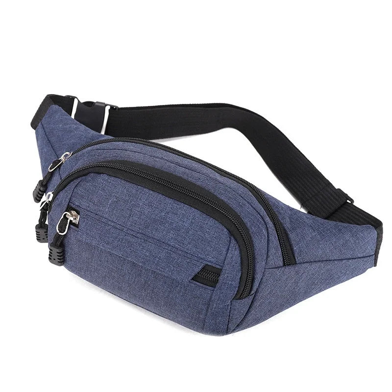 Men's and women's diagonal chest bags, simple and casual waist bags, splash-proof and wear-resistant for construction sites