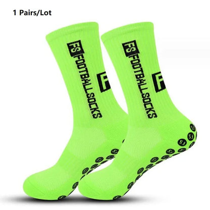 Professional Anti-slip Football Socks Men Women Non-slip Soccer Basketball Tennis Sport Socks Grip Cycling Riding Socks 1 Pair