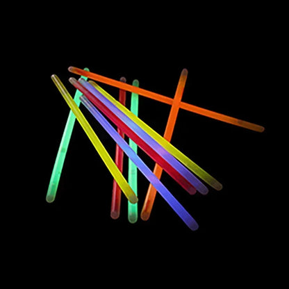50/100pcs Light Glow Stick Party Supply Necklace Bracelets Wedding Bar Light Stick for Festive Concert Party Logo Printing