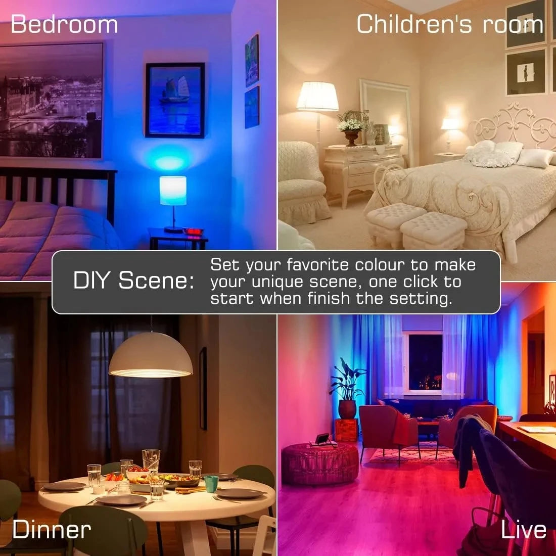 Tuya Bluetooth Smart Bulb RGBCW E27 LED Smart Light Bulbs 85-265V 9W APP Control Dimmable for Home Bedroom Christmas Party Decor